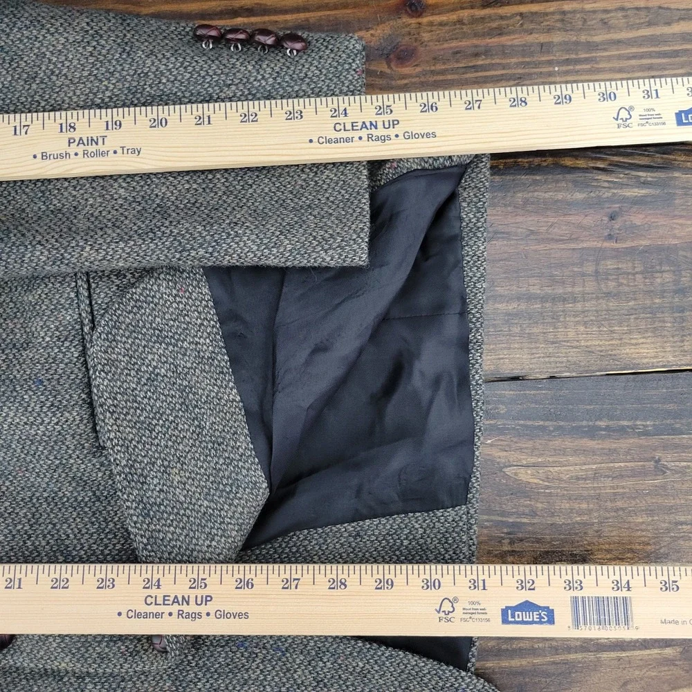 Robert Stock Men's Tweed Sport Coat Blazer Two Button Brown Barley Corn Size 42R